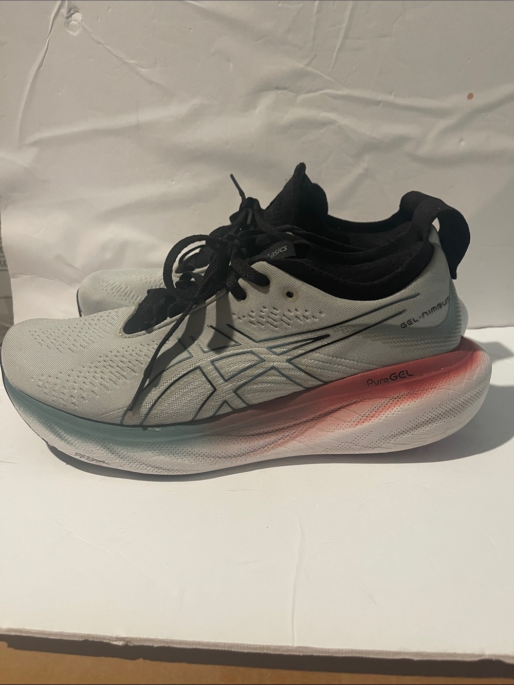 ASICS Women’s Gel-Nimbus Running Shoes - Light Gray with Black & Gradient Accent
